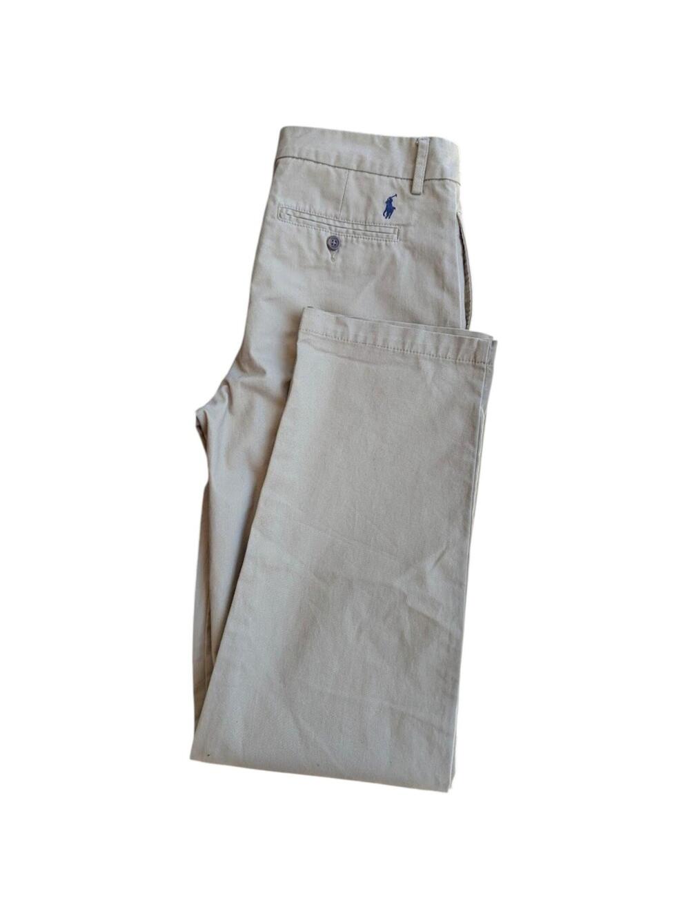 Polo Ralph Lauren Chino Pants Boys 20 (Men's 31x31) Khaki Stretch Coastal Preppy